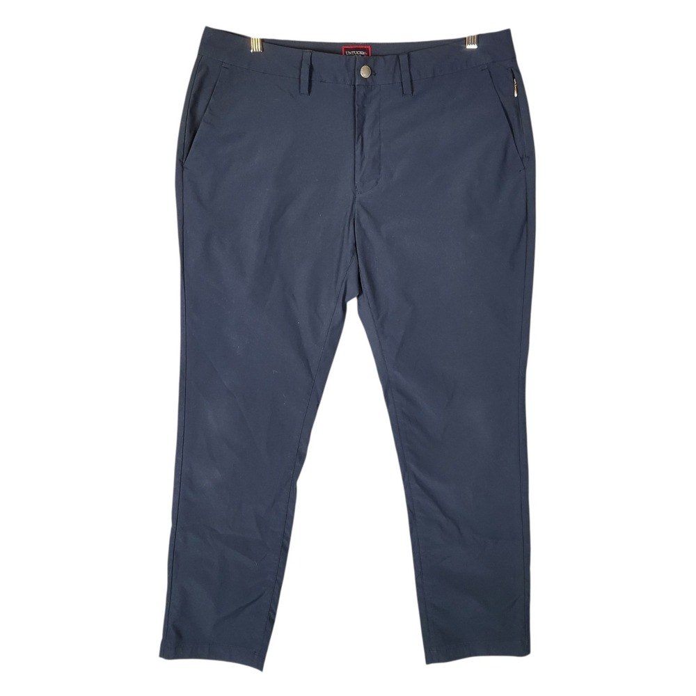 Untuckit Pants Mens 36x30 Navy Chancellor Straight Fit Commuter Tech Lightweight
